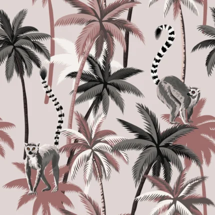 Lemur Palms, Burgundy