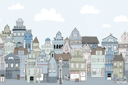 London Houses, Blue