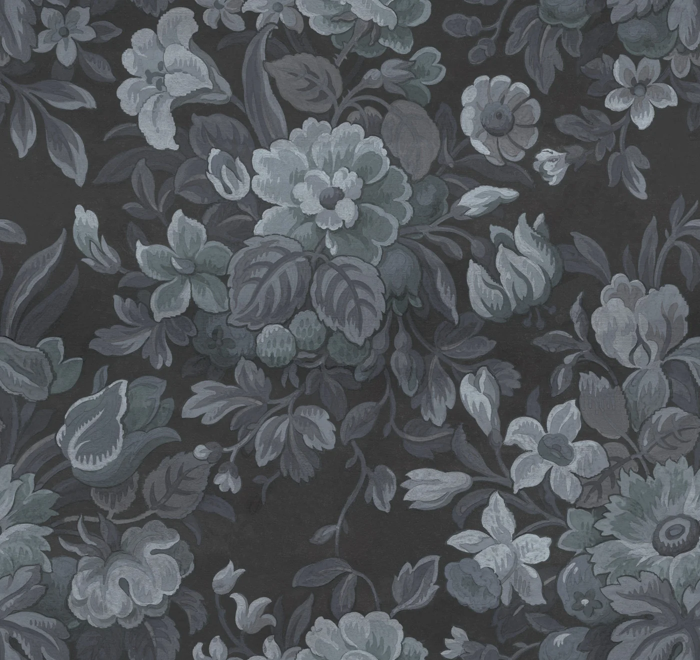 rebelwalls-majestic-vintage-garden-dark-blue-r20979-flat Majestic Vintage Garden, Dark Blue Poetic Rebel Walls Wallpaper R20979