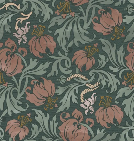 Midnight Peony, Burgundy