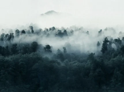 Misty Woodland, Blue