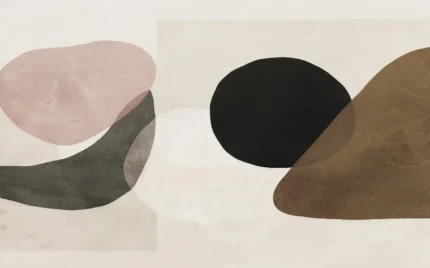 Modern Shapes, Soft, (Pink, Brown, Black) | Free Shipping