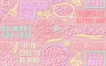 Neon Vibes Pink Bricks