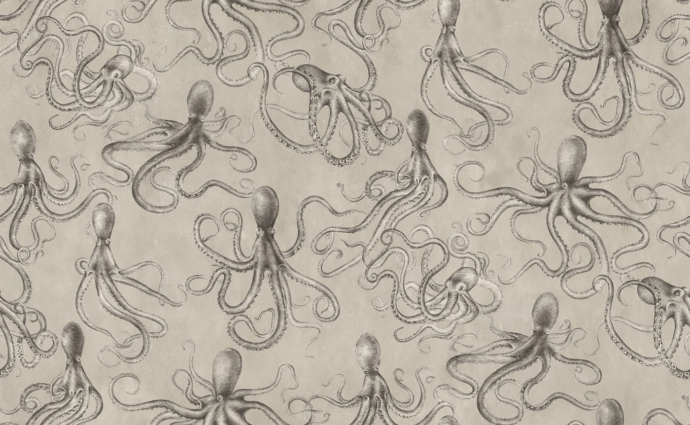rebelwalls-octopus-beige-r21377-flat Octopus, Beige | Free Shipping - Image 1