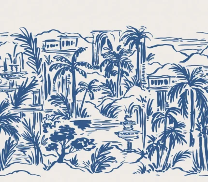 Palm Oasis, Blue