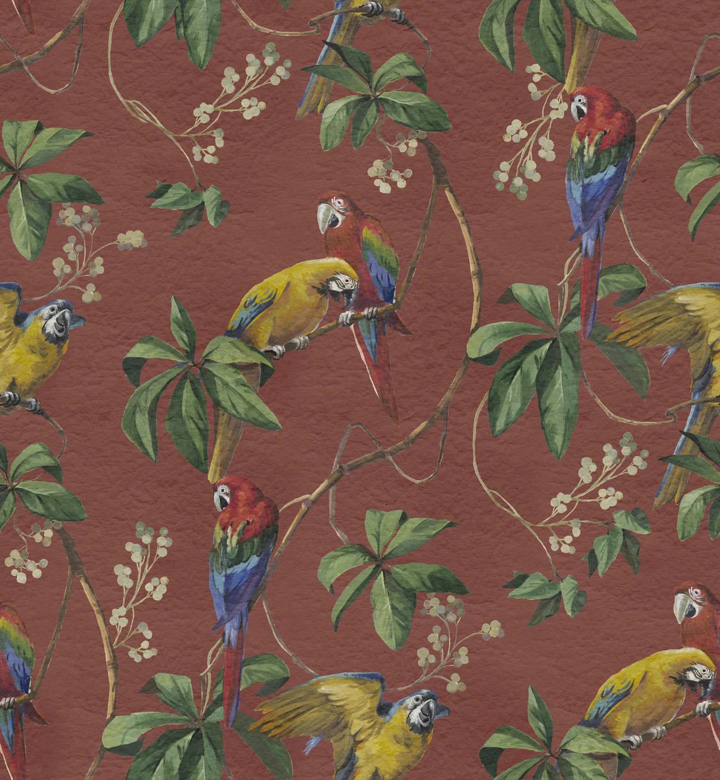 rebelwalls-parrots-velvet-r19881-flat Parrots, Velvet Pops Rebel Walls Wallpaper R19881