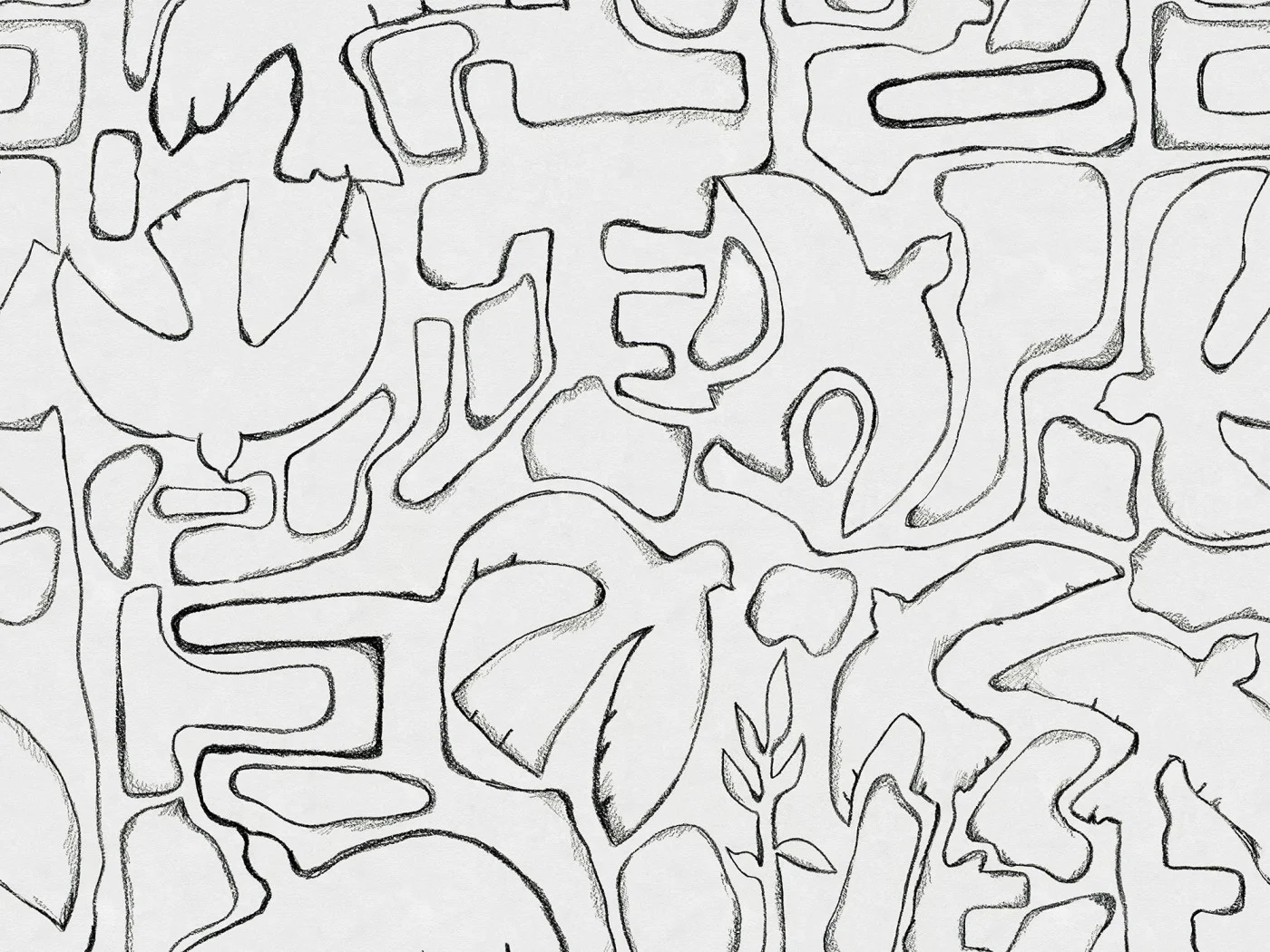 rebelwalls-peaceful-black-white-r21183-flat Peaceful, Black & White Pops Rebel Walls Wallpaper R21183