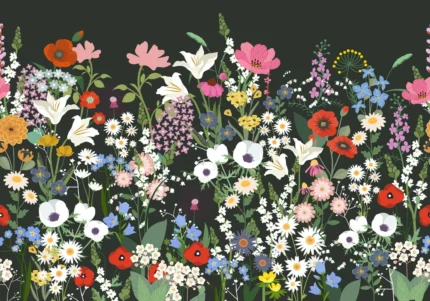Playful Meadow – black