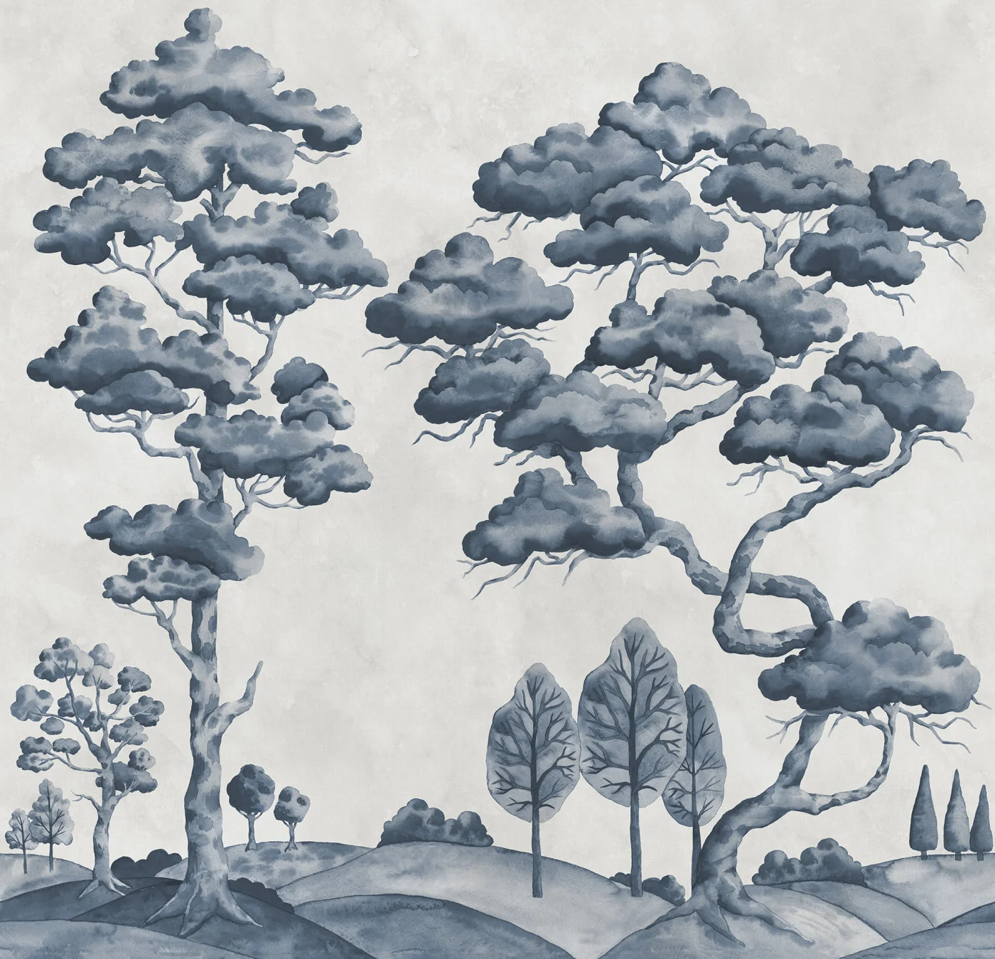 rebelwalls-poetic-trees-blue-r21332-flat Poetic Trees, Blue - Image 1