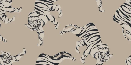 Quirky Tigers, Beige