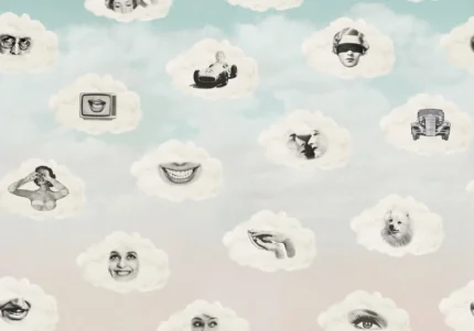 Retro Clouds Blue