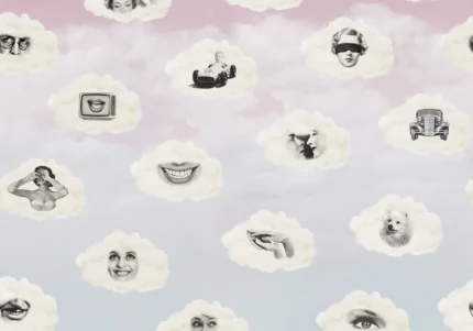 Retro Clouds Pink
