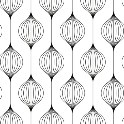 Retro Flow, Licorice | Extraordinary Wallpaper by Rebel Walls