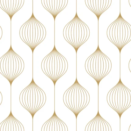 Retro Flow, Mustard | Extraordinary Wallpaper by Rebel Walls