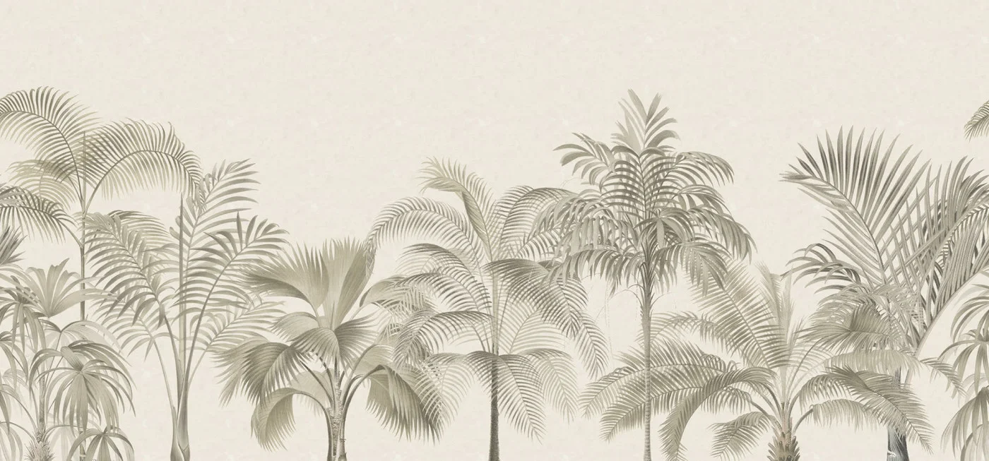 rebelwalls-retro-jungle-beige-r18836-flat Retro Jungle, Beige Scenic Landscapes Rebel Walls Wallpaper R18836