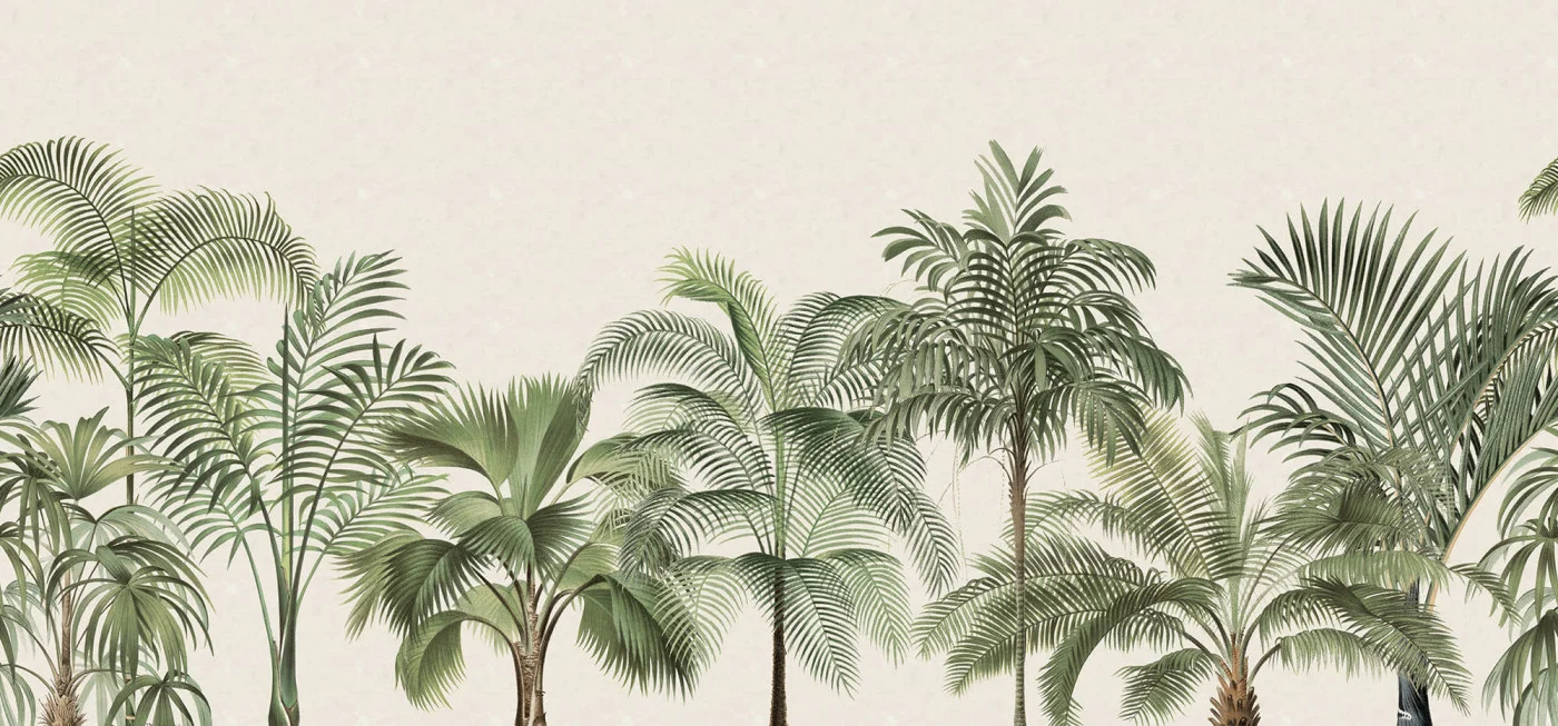 rebelwalls-retro-jungle-green-r18835-flat Retro Jungle, Green Scenic Landscapes Rebel Walls Wallpaper R18835