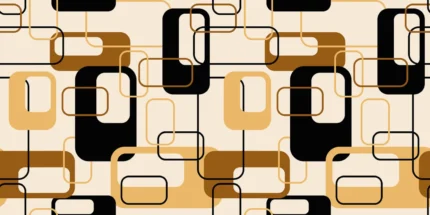 Retro Squares, Brown