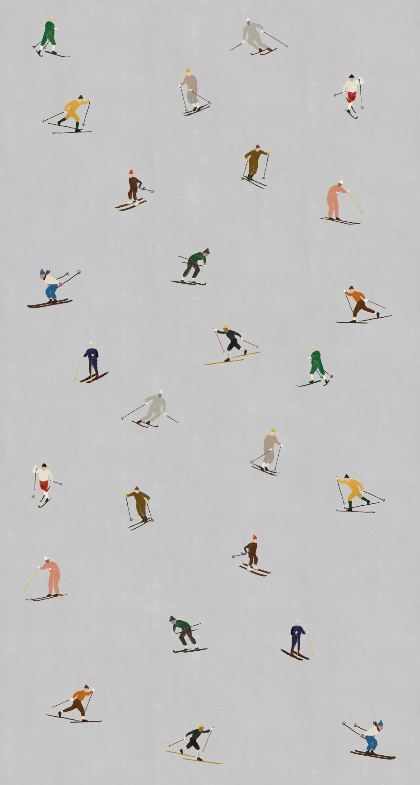 rebelwalls-skiers-day-r21784-flat Skiers, Day Wallpaper | Meet a Rebel - Image 1