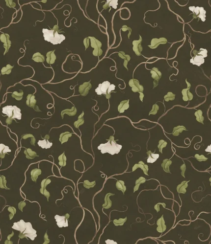 Soft Vines, Dark Green