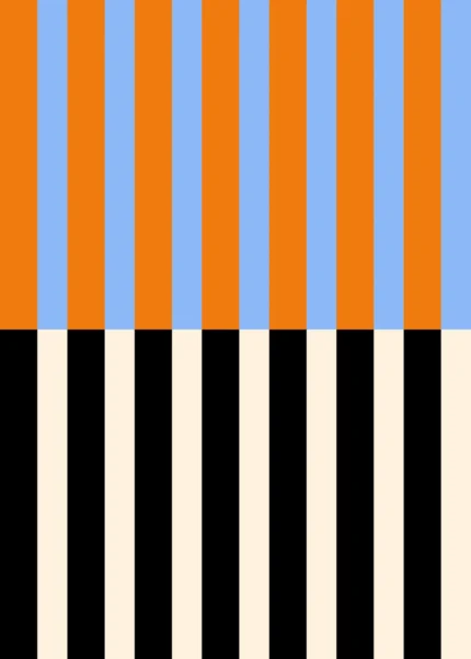 Striped, Orange & Blue