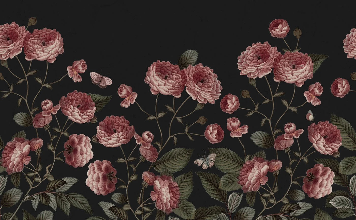 rebelwalls-sweet-buttercups-midnight-r18693-flat Sweet Buttercups Midnight Cottage Core Rebel Walls Wallpaper R18693