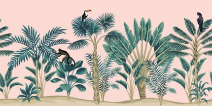 Tropical Birds,	 Pink
