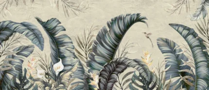 Tropical Leaves – Beige