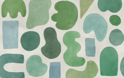 Watercolor Shapes – Green