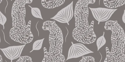 Whimsy Leopard, Gray | Free Shipping
