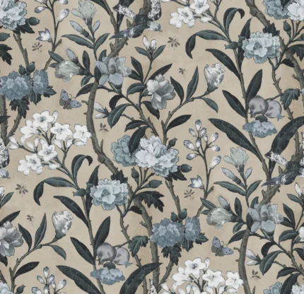 Winding Bloom, Light Blue Wallpaper | Satisfaction Guarantee