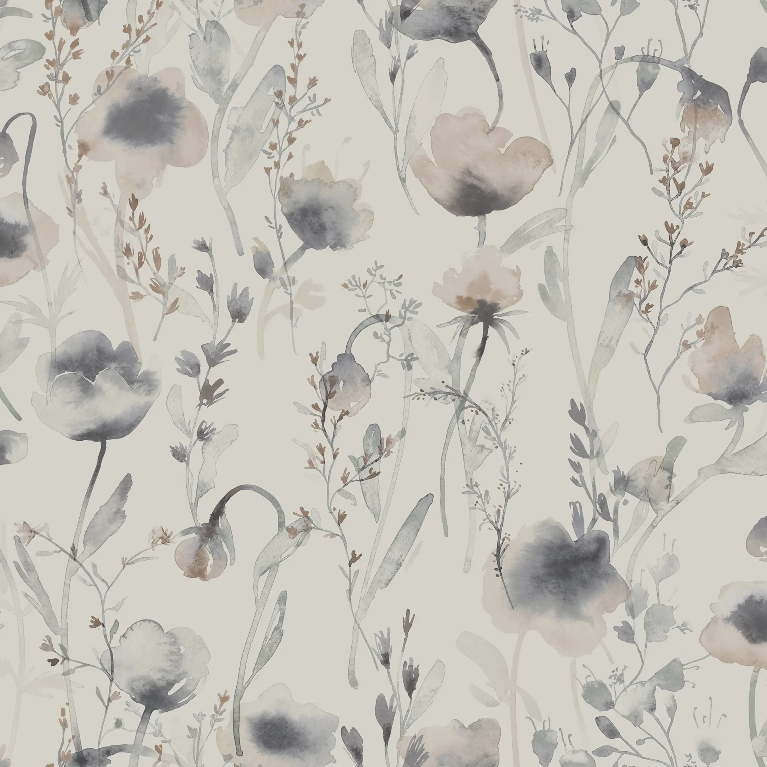 Lo Sage Green Floral Wallpaper by Sandberg