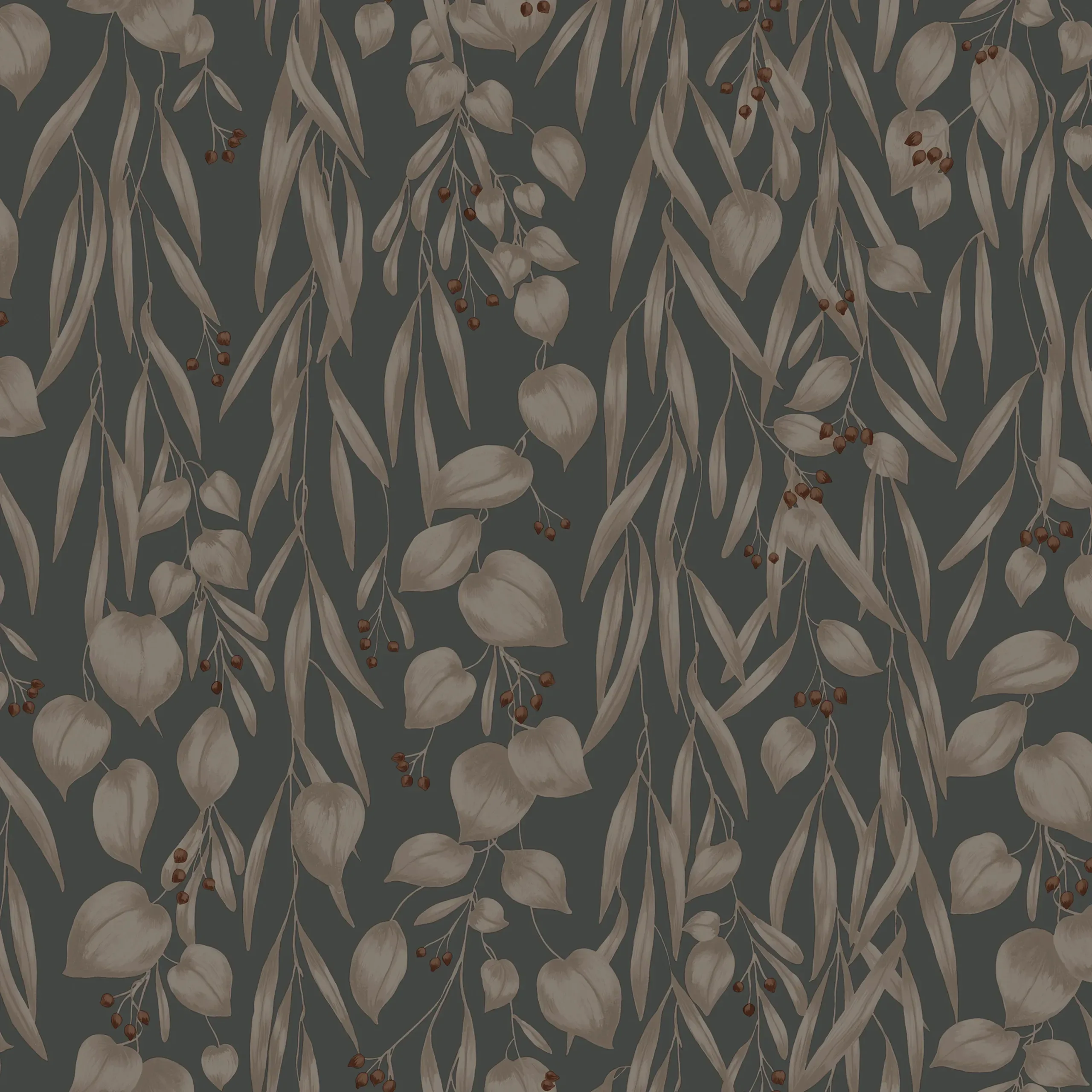 Sara Indigo Blue Floral Wallpaper by Sandberg