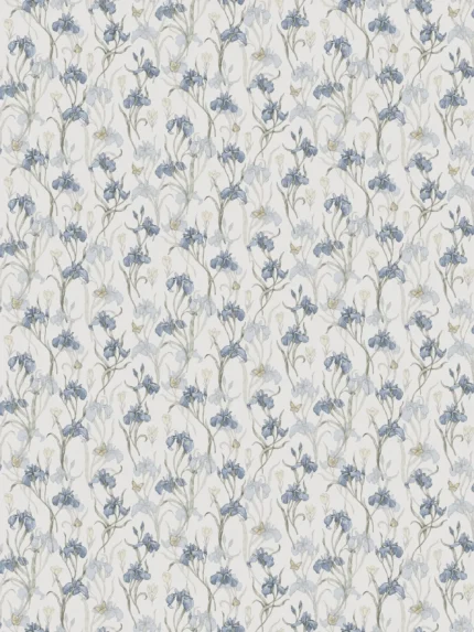 Iris Sky Blue Modern Wallpaper by Sandberg Huset i Solen Wallpaper S10134