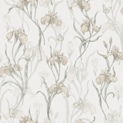 Iris Powder Pink Modern Wallpaper by Sandberg