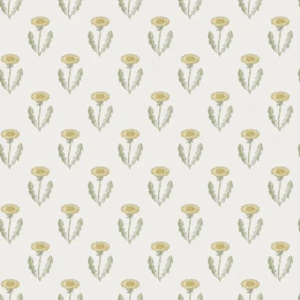 Maskrosen Spring Green Modern Wallpaper by Sandberg