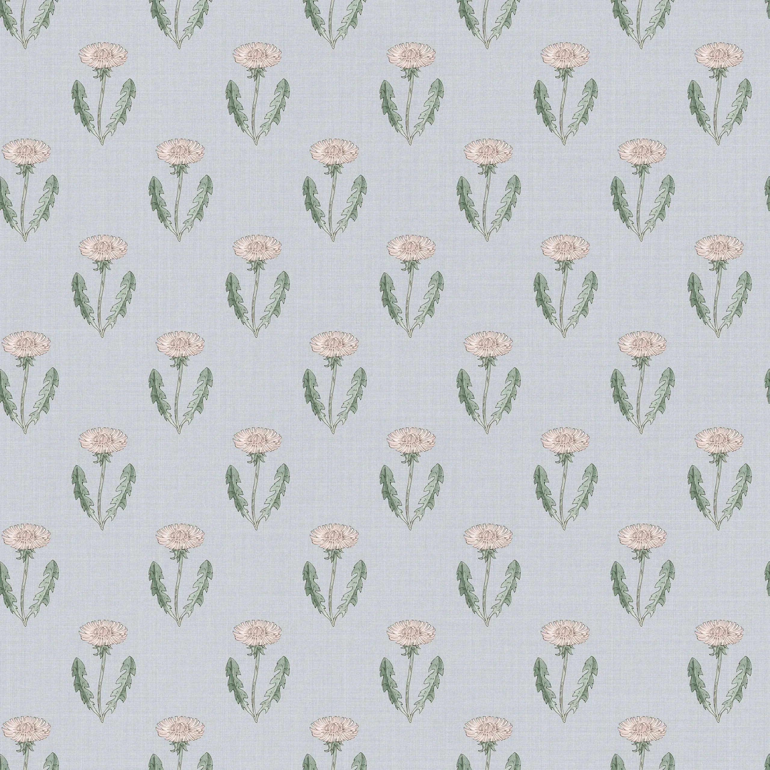 Maskrosen Soft Blue Modern Wallpaper by Sandberg