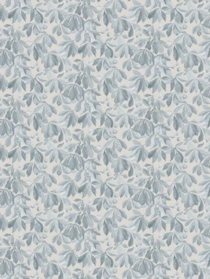 Kersti Soft Blue Leaf Wallpaper by Sandberg Huset i Solen Wallpaper S10145