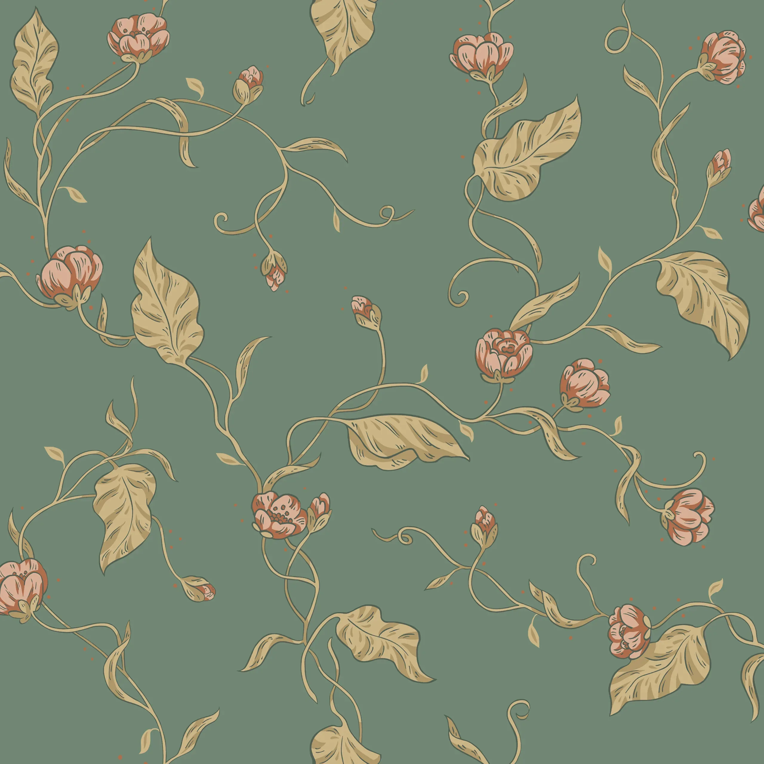 Elmire Emerald Leaf Wallpaper by Sandberg Elmire Emerald Leaf Wallpaper by Sandberg