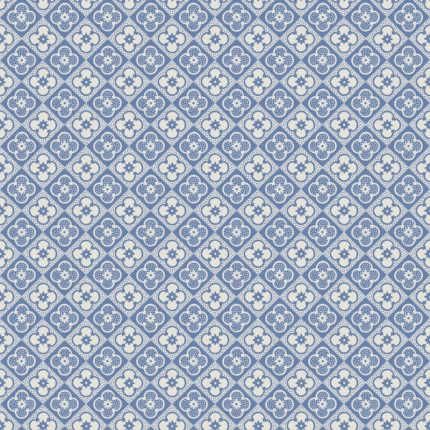 Lyckan Sapphire Checkered Wallpaper by Sandberg