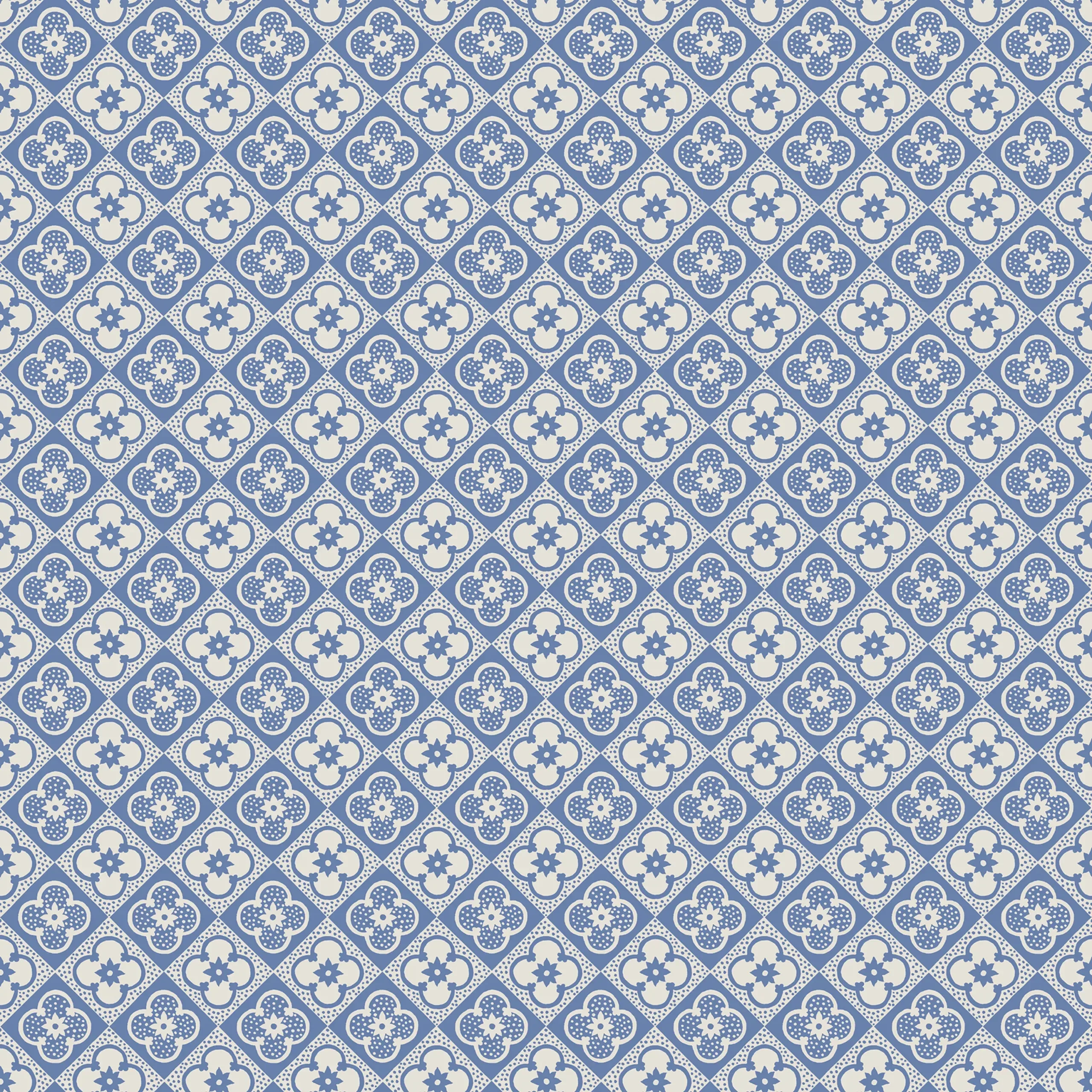 Lyckan Sapphire Checkered Wallpaper by Sandberg