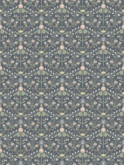 Till Carl Indigo Garden Wallpaper by Sandberg Huset i Solen Wallpaper S10155