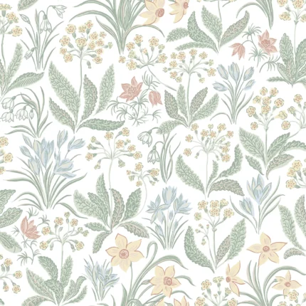 Huset i Solen Spring Green Modern Wallpaper by Sandberg