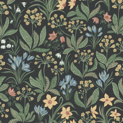 Huset i Solen Charcoal Modern Wallpaper by Sandberg