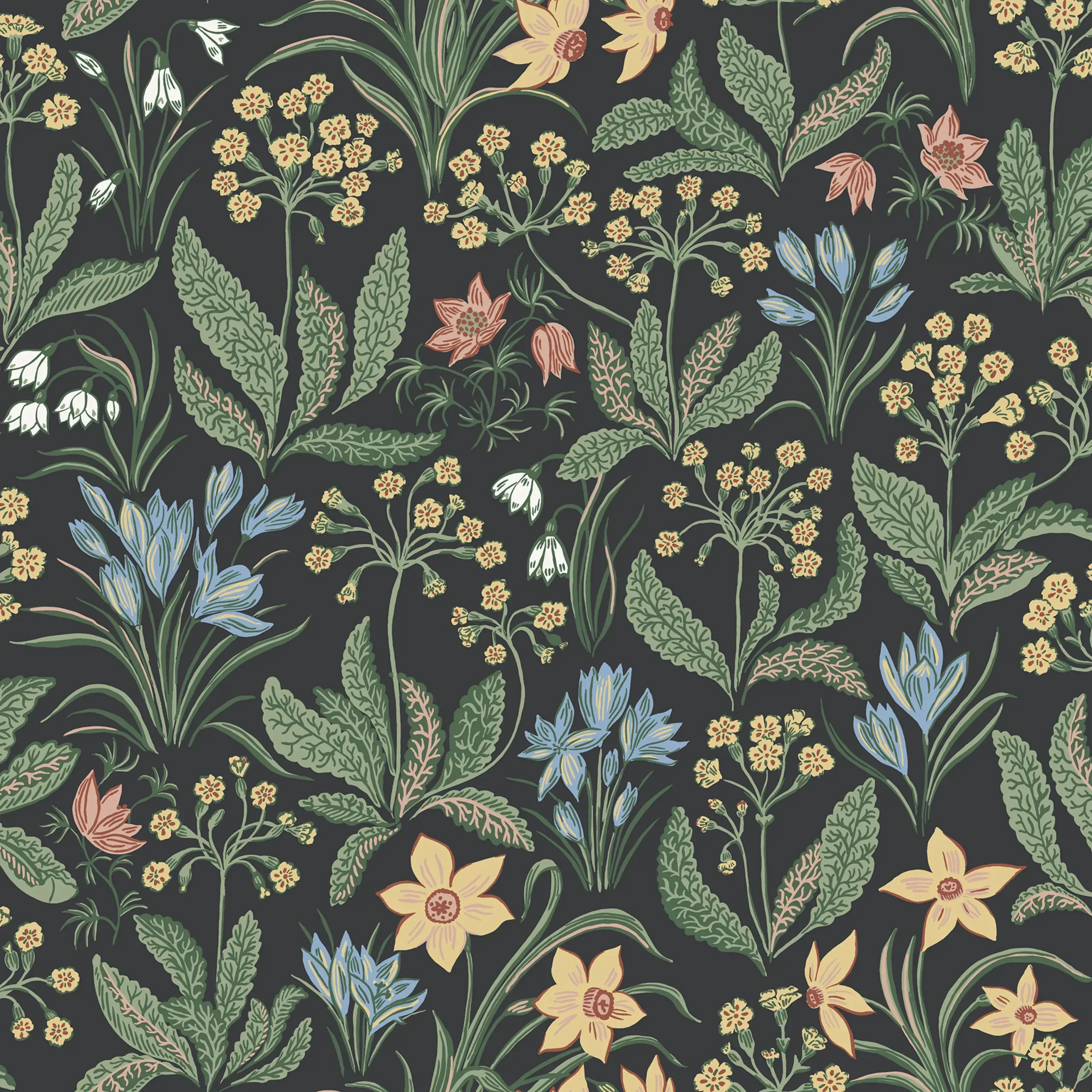 Huset i Solen Charcoal Modern Wallpaper by Sandberg
