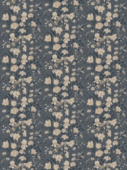 Karins Bukett Indigo Modern Wallpaper by Sandberg Huset i Solen Wallpaper S10163