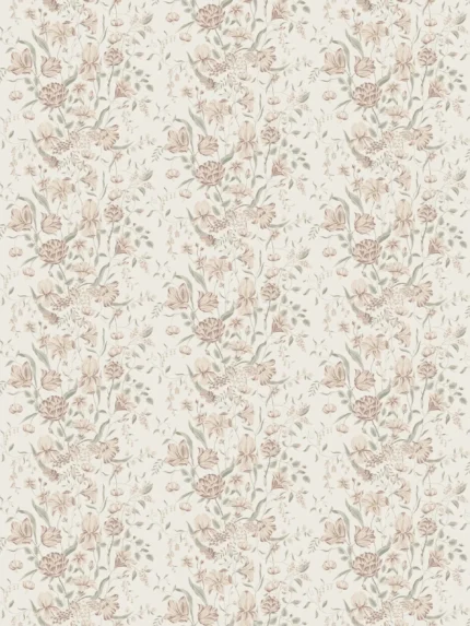 Karins Bukett Powder Pink Modern Wallpaper by Sandberg Huset i Solen Wallpaper S10164