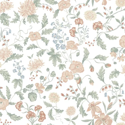 Till Karin Spring Green Modern Wallpaper by Sandberg