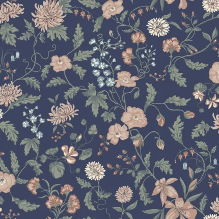 Till Karin Midnight Blue Modern Wallpaper by Sandberg