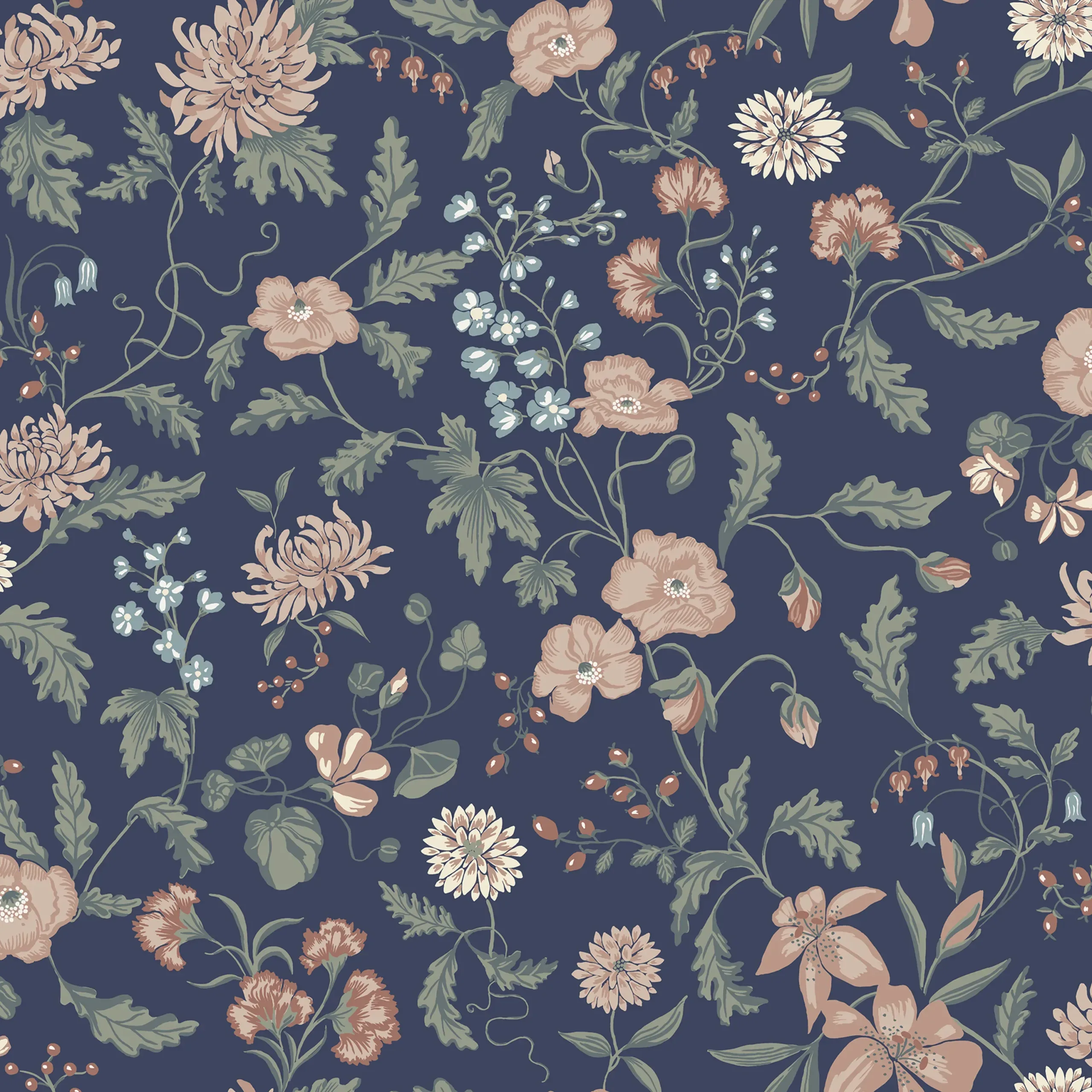 Till Karin Midnight Blue Modern Wallpaper by Sandberg