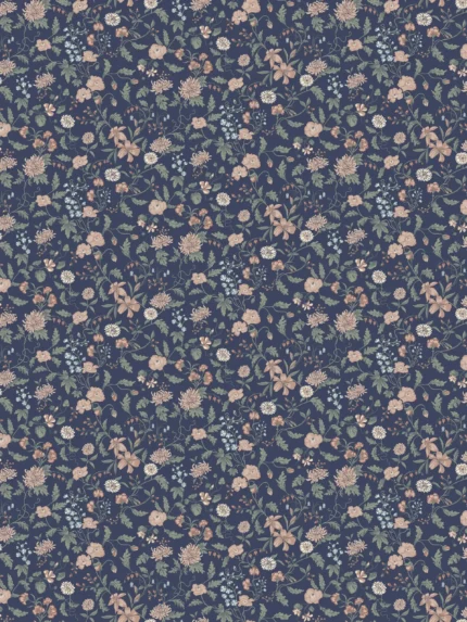 Till Karin Midnight Blue Modern Wallpaper by Sandberg Huset i Solen Wallpaper S10167